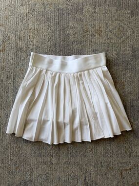 TNA White Pleated Mini Skirt